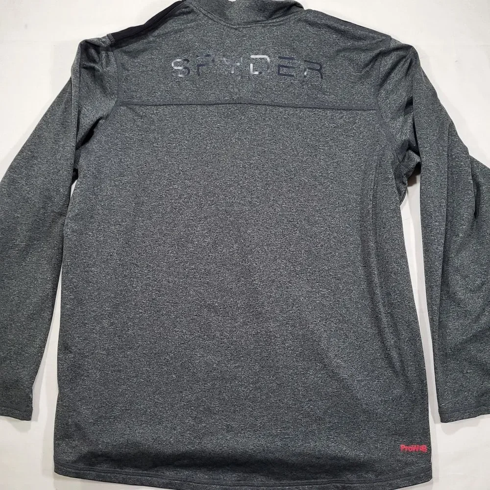 Spyder Active Proweb Men's‎ Medium 1/4 Zip Gray Long Sleeve Pullover